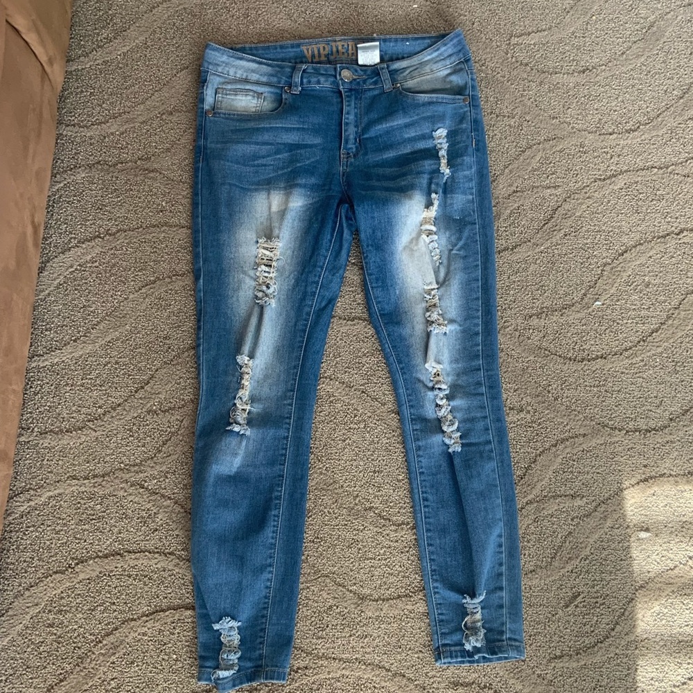 Dark blue jeans